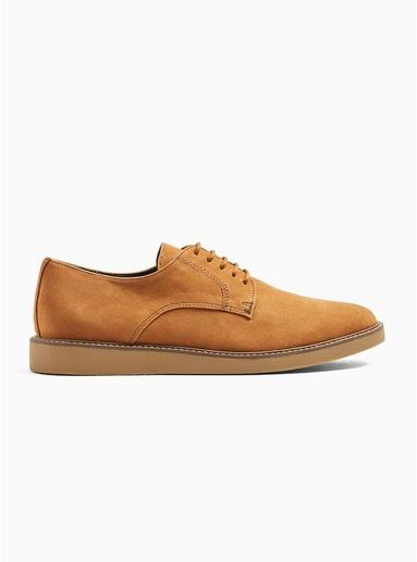 Topman Mens Brown Tan Chant Derby Shoes