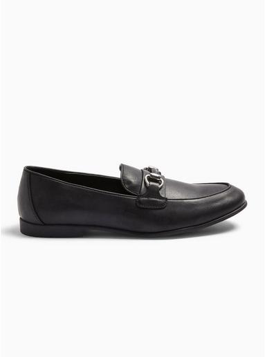 Topman Mens Black Pu 'arlo' Snaffle Loafers
