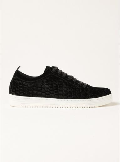 Topman Mens Black Croc Saint Sneakers