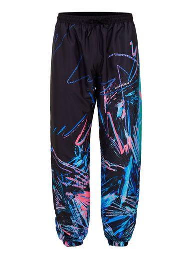 Topman Mens Blue Nasir Mazhar X Topman Black Scribble Print Joggers