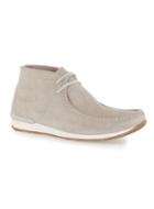 Topman Mens Grey Suede Lace Up Chukka Boots