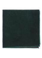 Topman Mens Green Velvet Pocket Square