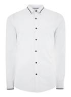 Topman Mens White Contrast Muscle Fit Shirt