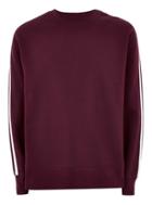 Topman Mens Grey Burgundy Taping Sweatshirt
