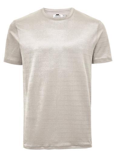 Topman Mens Grey Velour Corduroy T-shirt