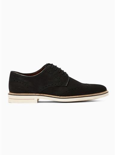 Topman Mens Black Cooper Brogues