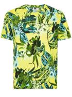 Topman Mens Green Floral T-shirt