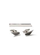 Topman Mens Silver Wing Cufflinks And Tie Pin Set*