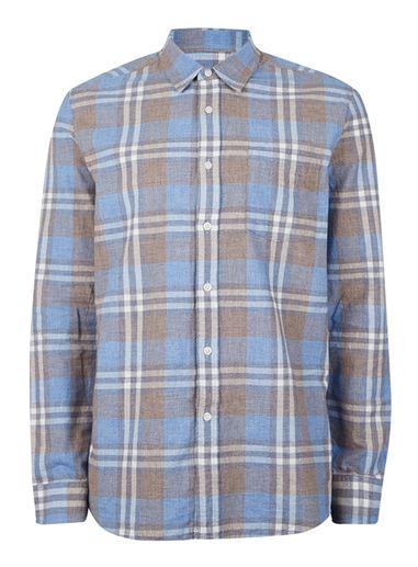 Topman Mens Light Blue Check Casual Shirt