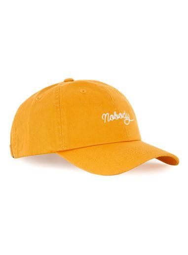 Topman Mens Yellow Mustard Nobody Slogan Curved Peak Cap