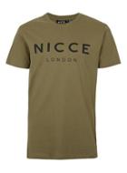Topman Mens Green Nicce Khaki Chest Logo T-shirt