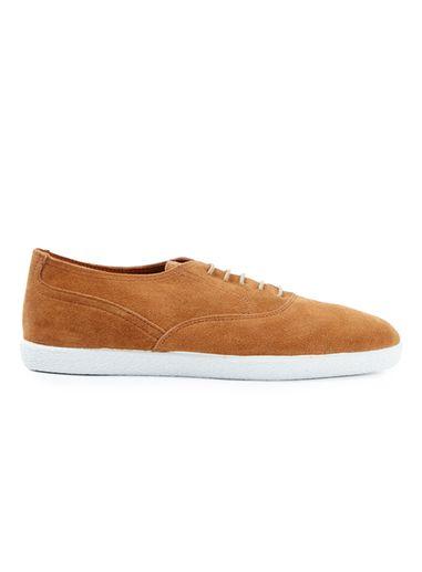 Topman Mens Brown Tan Suede Casual Oxford Shoes