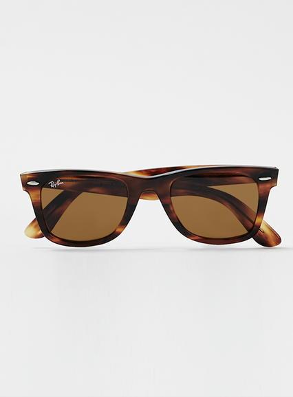 Topman Mens Brown Ray-ban Black And Tortoiseshell Wayfarer Sunglasses