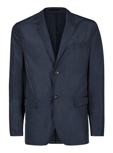 Topman Mens Blue Navy Nylon Skinny Fit Blazer