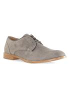 Topman Mens Grey Gray Spin Faux Suede Derby Shoes