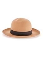 Topman Mens Brown Wool Cream Bowler Hat
