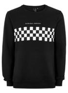 Topman Mens Criminal Damage X Topman Black And White Checkerboard Sweatshirt