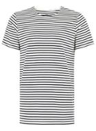 Topman Mens Selected Homme's Black And White Stripe T-shirt