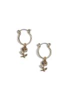 Topman Mens Gold Rose Earrings