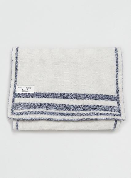 Topman Mens Multi Curtis Kulig Navy Lambswool Scarf