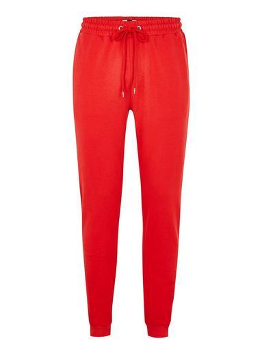 Topman Mens Multi Red And White Side Taping Joggers