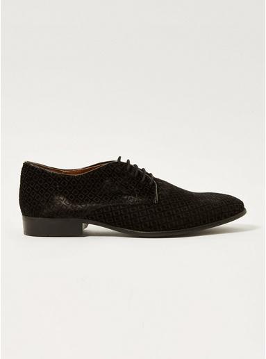 Topman Mens Black Velvet 'lance' Derby Shoes