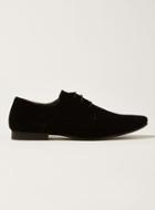 Topman Mens Black Velvet Fisco Lace Up Shoes