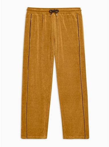 Topman Mens Gold Velour Joggers