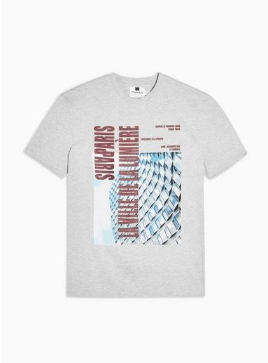 Topman Mens Red Paris Print T-shirt