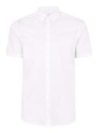 Topman Mens White Egyptian Cotton Short Sleeve Shirt