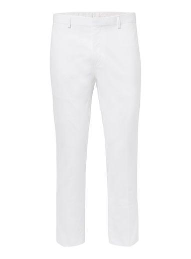Topman Mens Premium White Skinny Fit Cropped Pants