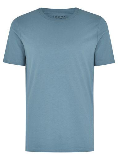 Topman Mens Selected Homme's Blue T-shirt
