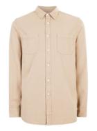Topman Mens Green Washed Stone Twill Cotton Casual Shirt
