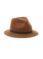 Topman Mens Red Brown Short Brim Puritan Hat