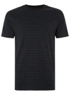 Topman Mens Black And Navy Slim Fit Pattern T-shirt