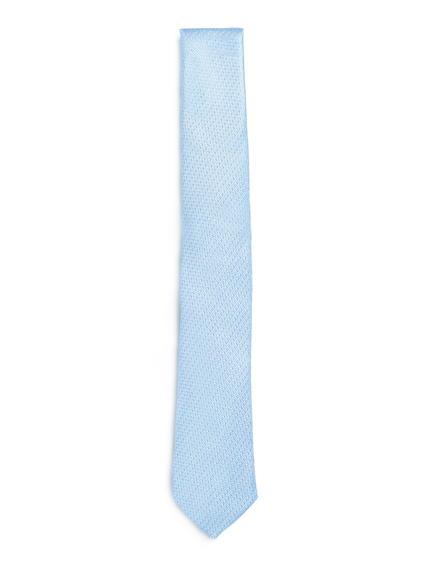 Topman Mens Premium Blue Silk Textured Tie