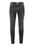 Topman Mens Washed Black Side Taping Stretch Skinny Jeans
