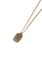 Topman Mens Gold Look Dog Tag Necklace*