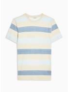 Selected Homme Mens Blue Selected Homme Heltons Stripe T-shirt With Linen