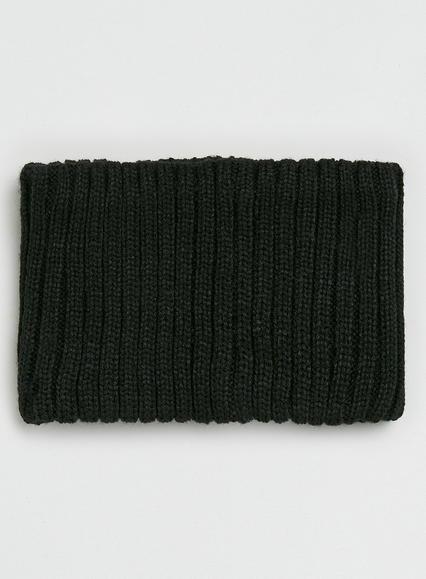 Topman Mens Black Ribbed Snood