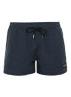 Topman Mens Blue Nicce Navy Taped Swim Shorts