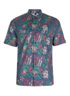 Topman Mens Multi Floral Print Short Sleeve Casual Shirt
