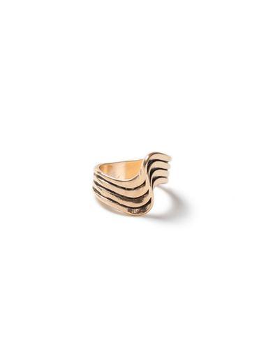 Topman Mens Gold Look Swirl Ring*