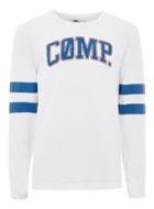 Topman Mens White Long Sleeve 'comp' T-shirt