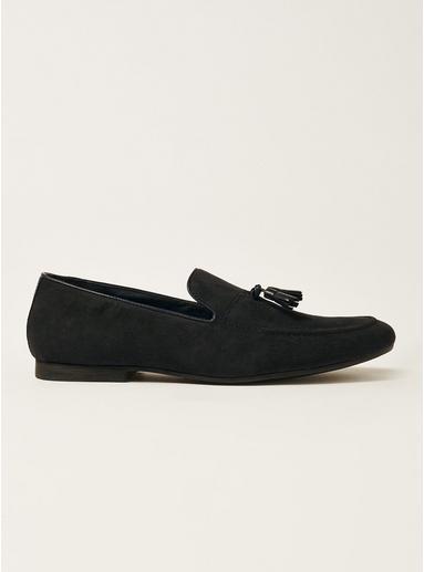 Topman Mens Navy Faux Suede Shepherd Tassel Loafers