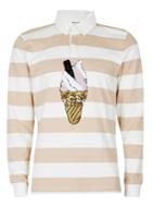 Topman Mens Multi Topman Design Pink Stripe Ice Cream Rugby Shirt