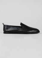 Topman Mens Hudson Black Weave Leather Shoes