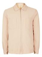 Topman Mens Brown Stone Zip Through Lightweight Formal Jacket