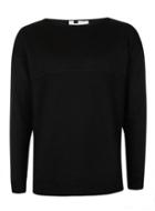 Topman Mens Black Slash Neck Jumper