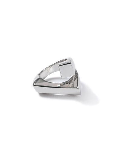 Topman Mens Silver Look Sculptural Ring*